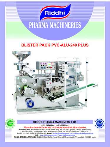 Blister Packing Machine 150 240 pvc alu alu alu By RIDDHI PHARMA MACHINERY LTD