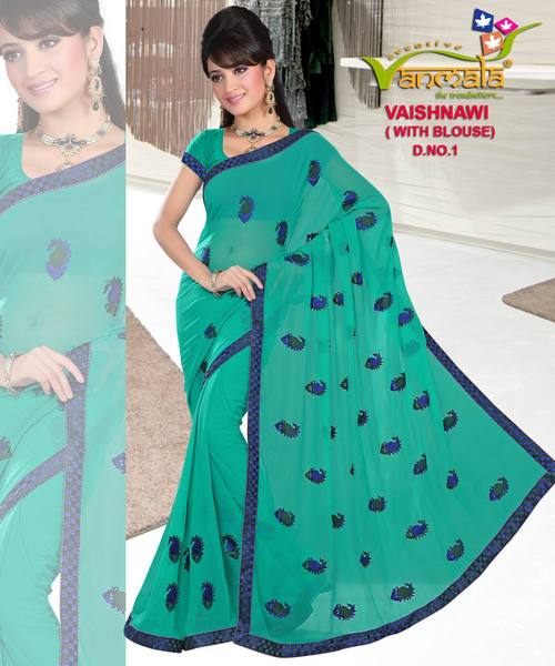 Embroidery Thread Work Sarees