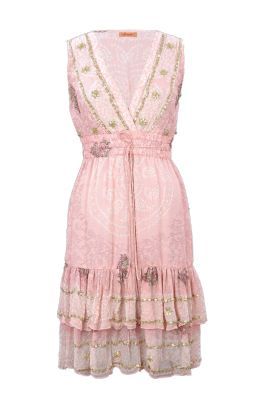 V Neck Short Dress for Ladies