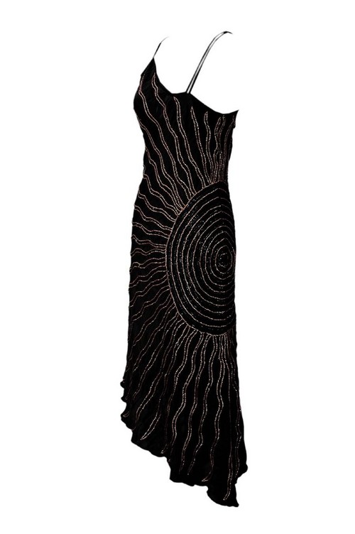 Black Spaghetti Straps Dress for Ladies