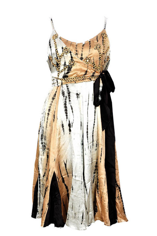 Spaghetti Straps Fashionable Dress for Ladies