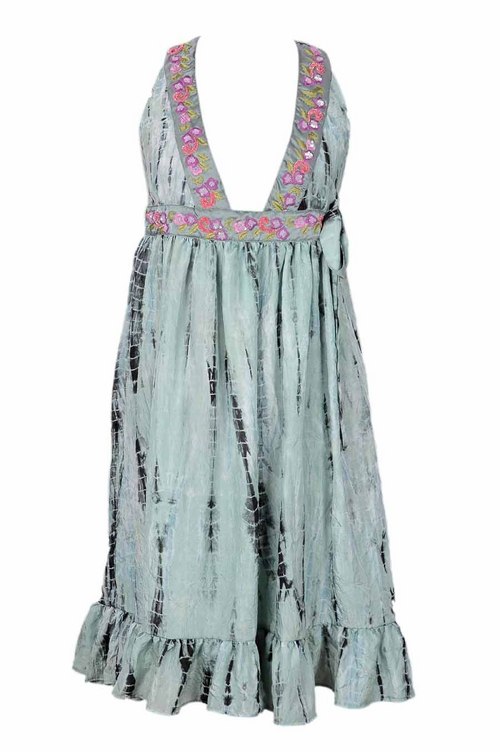 Deep V Neck Fashionable Dress for Ladies