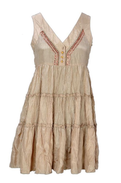 Sleeveless Silk Dress for Ladies