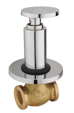 Concealed Plumbing Stop Valve 1/2 - Color: Silver