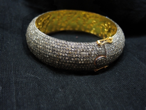 Rose Cut Diamond Bangle
