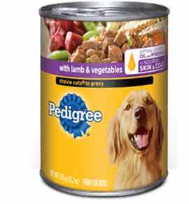 Pedigree Choice Cut in Gravy with Lamb and Vegetables (Metal Can, 400g-10kg) - Meaty Chunks, Delicious Gravy, Complete Nutrition