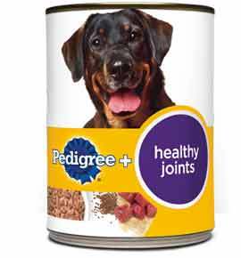 Pedigree Healthy Joints Ground Entree - Metal Can, 400g-10kg | Beef, Rice, Glucosamine, Mobility Support, All Dog Sizes