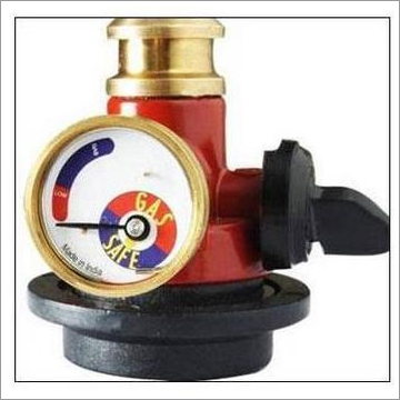 Gas Safe In Banglore - Brass, Plastic, 50x60 mm, Red | Gas Regulator, Leak Detection, Pressure Gauge, Easy Installation