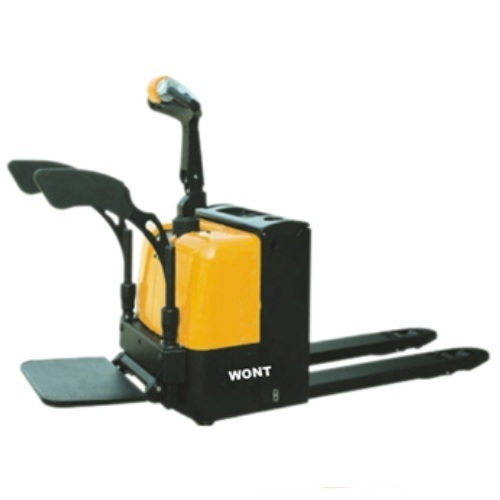Battery Operated Pallet Truck - 2200 Kg Capacity, 512 Kg Weight, Black and Yellow, Energy Efficient with AC Drive Motor, Easy to Operate, Durable Design