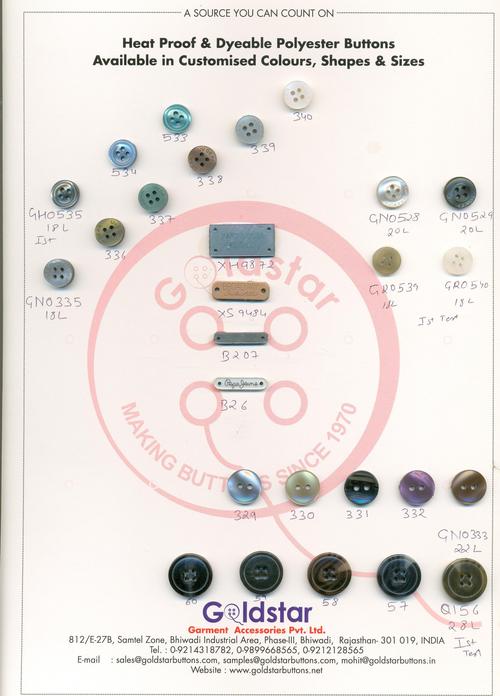Heat Proof Polyester Buttons
