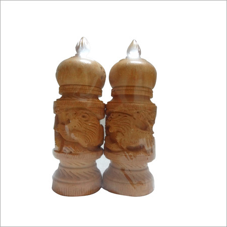 Wooden Carved Salt Pepper