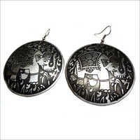 Elephant Disc Earrings