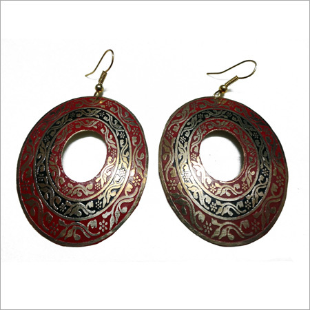 Metal Painted Earrings