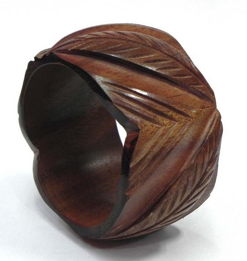 Carved Wooden Bangle