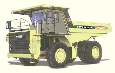 Wheeled Equipment - EH 600, 400 HP, Backhoe, Max GMW 56911 Kg, Max Payload 35900 Kg, Durable Build, Efficient Operation