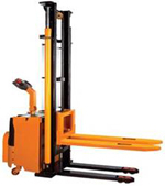 Battery Operated Stacker - 500-2000 Kgs Capacity, 900-2000 mm Fork Length, Cast Iron Wheel | Adjustable Fork Width, Low Height, 24V DC Battery