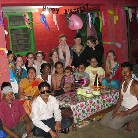 Visitors Enjouing Anuska Birth Day Celebration