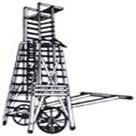 ALLUMINIUM SQUARE TYPE TOWER LADDER WITH BIG IRON