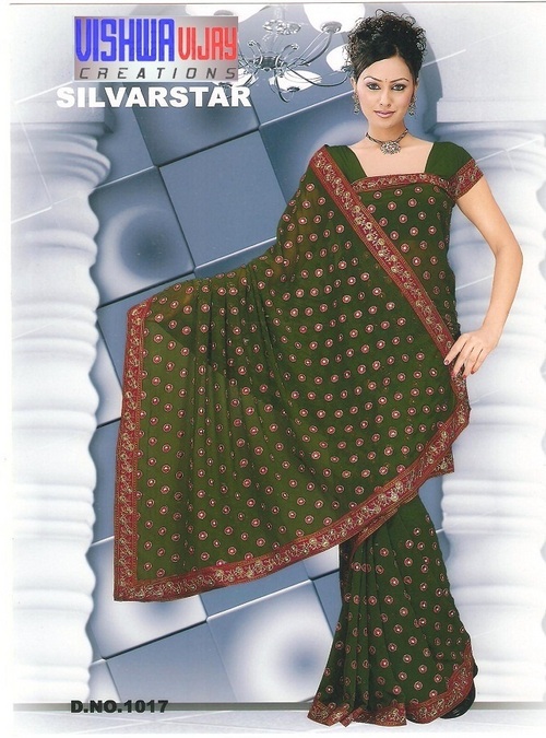 Silver Star A Full Malti Work Sarees