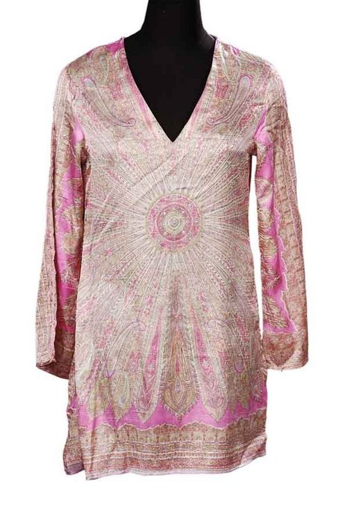 Fancy V Neck Printed Kaftan for Ladies