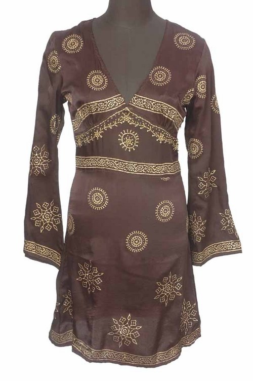 V Neck Printed Kaftan for Ladies