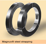 Magnus Steel Strapping - Medium Carbon Steel 15.88x0.58mm Zinc Painted, High Strength Shock Resistance Fine Surface Controlled Properties