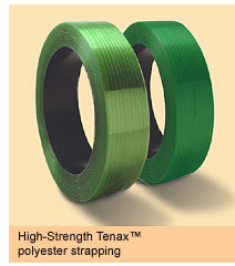 High-Strength Tenax Polyester Strapping - Polyester Green Medium/Heavy-Duty | High Strength Tough Pack Security