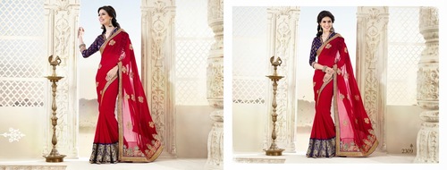 Printed Sarees - Soft Silk 5.5 Meters | Designer Prints, Patch Laces, Light Embroidery, Summer Fashion