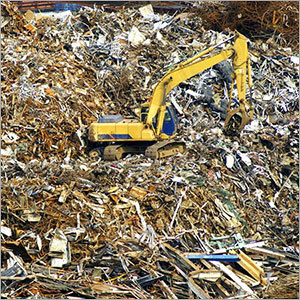 Industrial Crane Moving Scrap Metal