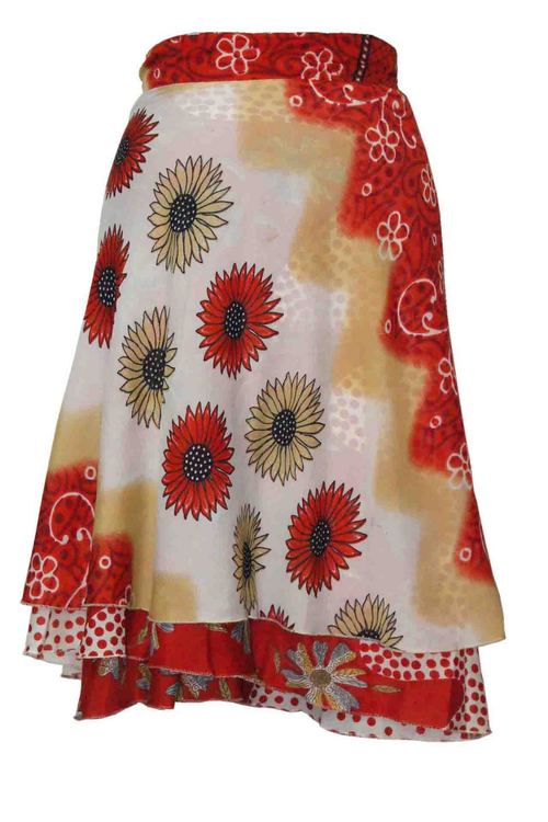 Two Layers Wrap Skirt