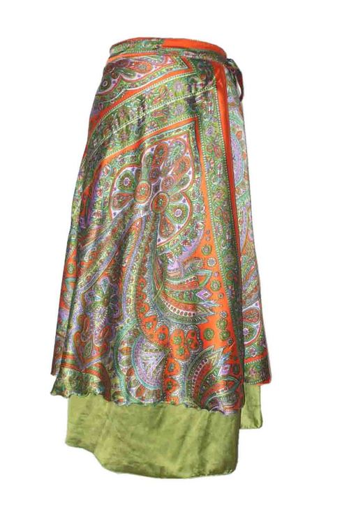 Magic Satin Wrap Skirt