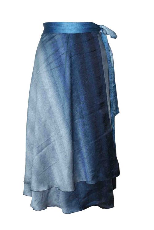 Magic Around Satin Wrap Skirt for Ladies