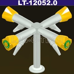 4 Way Bench Mounted Gas Tap With 45 Degree Nozzle