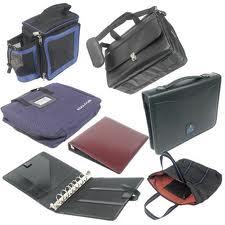 Leather Products - Varied Dimensions, Black | Zipper and Strap Closure, Durable Material, Organized Storage, Professional Look, Versatile Use