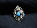 Turquoise Rose Cut Diamond Ring 