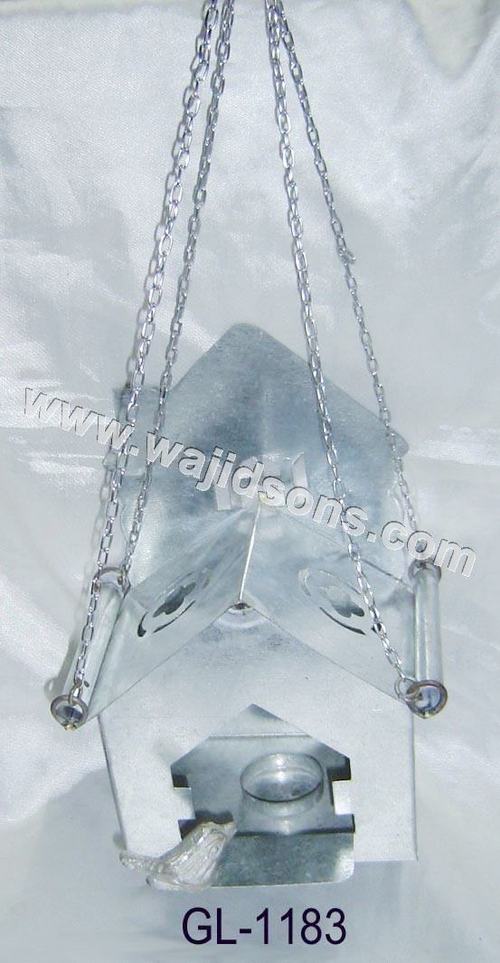 HANGING ZINC BIRD HOUSE
