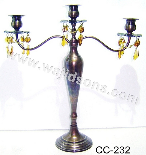 BEADED CANDLEBRA 3 ARM