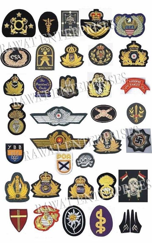 Army Embroidery Badges