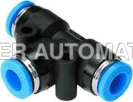 Push Union Tee - Material: Brass