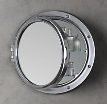 ROYAL NAVAL PORTHOLE MIRRORED MEDICINE CABINET