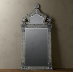 19TH C.BAROQUE RAVENNA ETCHED MIRROR