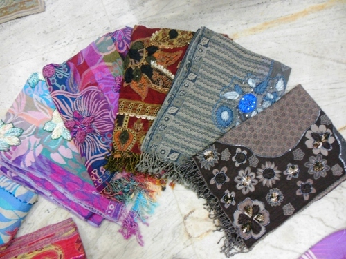 100% Boiled Woolen Embroidery With Beads Stoles