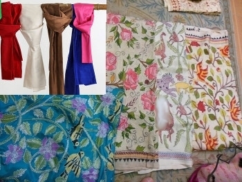 Kantha Needle Work Stoles And Scarves