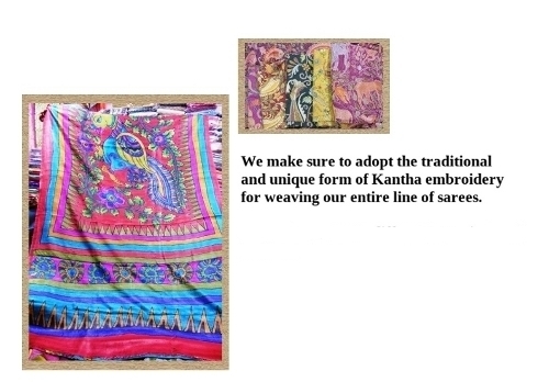 Kantha Silk Sarees