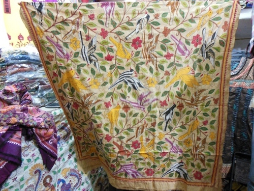 Hand Embroidered Kantha Stitch Saree