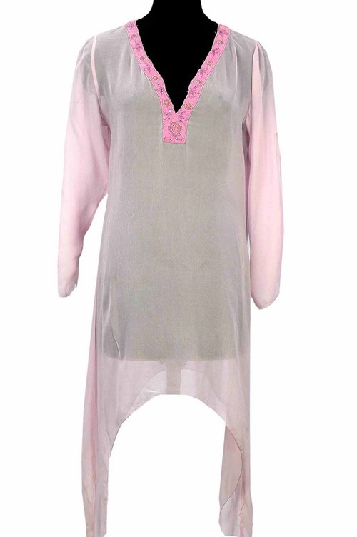 Fancy Plain Chiffon Kaftan for Ladies