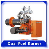 Dual Fuel Burner - Sealed-In Nozzle-Mix, Gas/Heavy Oil Compatible, Stable Stoichiometric Ratio, Temperature Uniformity