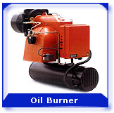 Oil Burner - Heavy Oil Gun, Ignition-Mix Head, Swivelling Flange | Adjustable Flame, Air Damper, Oil Regulator, Modulating, Turn-Down 1:4