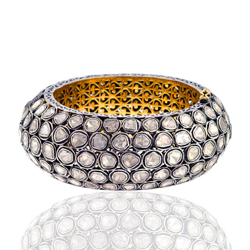 Rose Cut Diamond Bangle Jewelry 