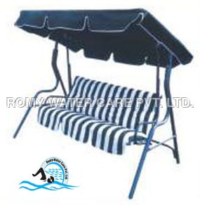Pool Side Sofa Chair Lounger - Steel Frame, 6ft x 4ft, Black | Weather Resistant, Relaxing Comfort, Swing Chair
